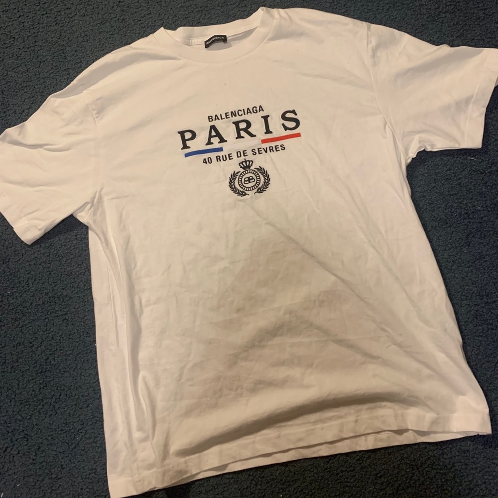 BALENCIAGA White Tee Size S